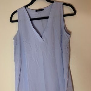 Baby blue v neck blouse